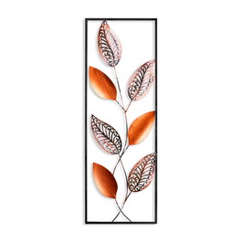 Wallity Leaf 3 Escultura de pared de metal multicolor